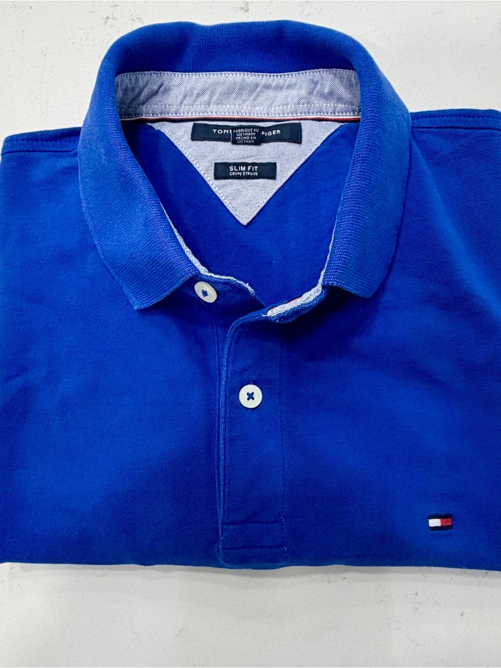 Tommy Hilfiger Royal Blue Polo with Contrast Inner Collar